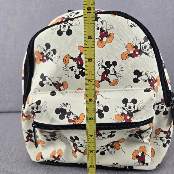Disney Mickey Mouse Small Backpack, Tan w/Mickey, Two Pocket, Adj Straps, NWOT - Picture 5 of 9